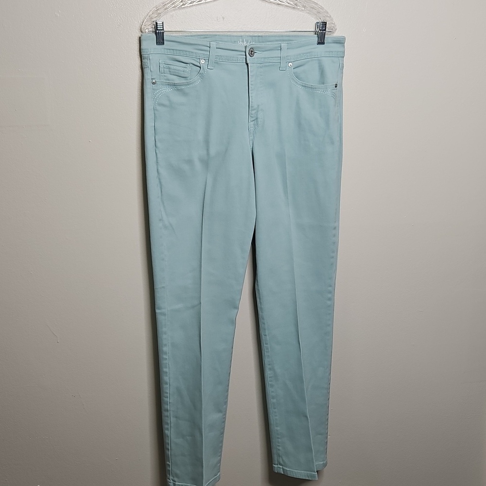 Style & Co Straight Leg Pants Mint Seafoam Green XLarge